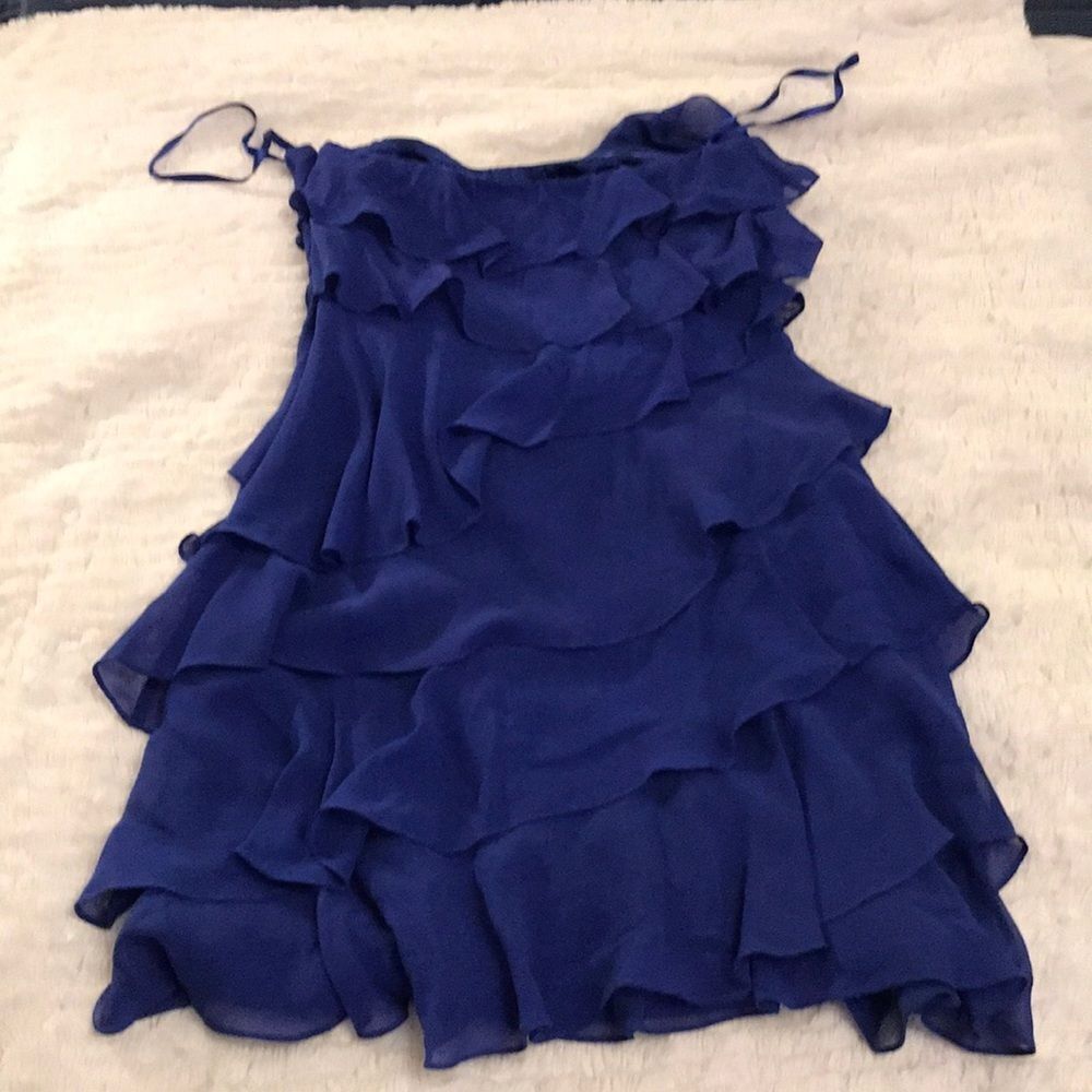Royal blue ruffle dress - Picture 4 of 9